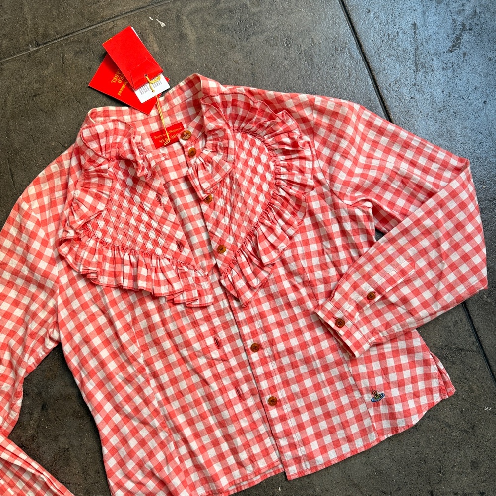 Vivienne Westwood NWT 2014 Red Label HEART light checkered jacket - Picture 4 of 15